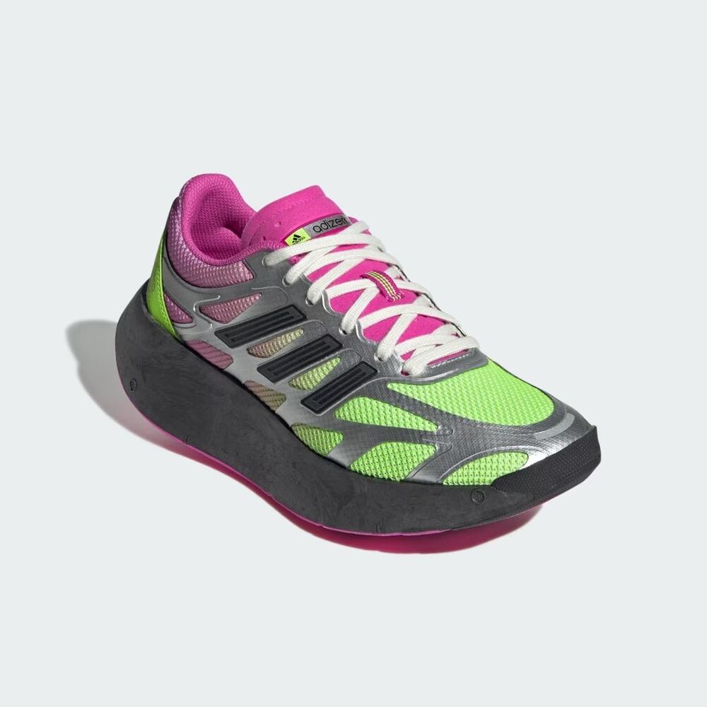 Y2K style adidas Adizero Aruku Athletic Shoes Green Pink Silver NWT sz 8 neon